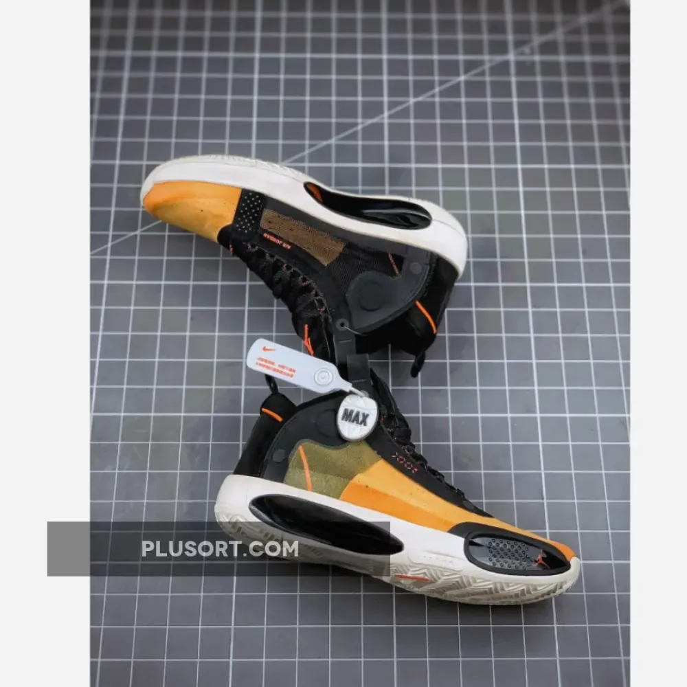 Air Jordan 34 Amber Rise/Black-Sail-Metallic Silver  AR3240-800
