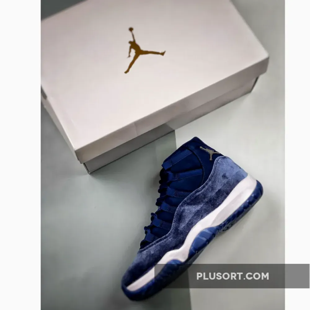 Air Jordan 11 Velvet Midnight Navy/Metallic Silver-White  AR0715-441