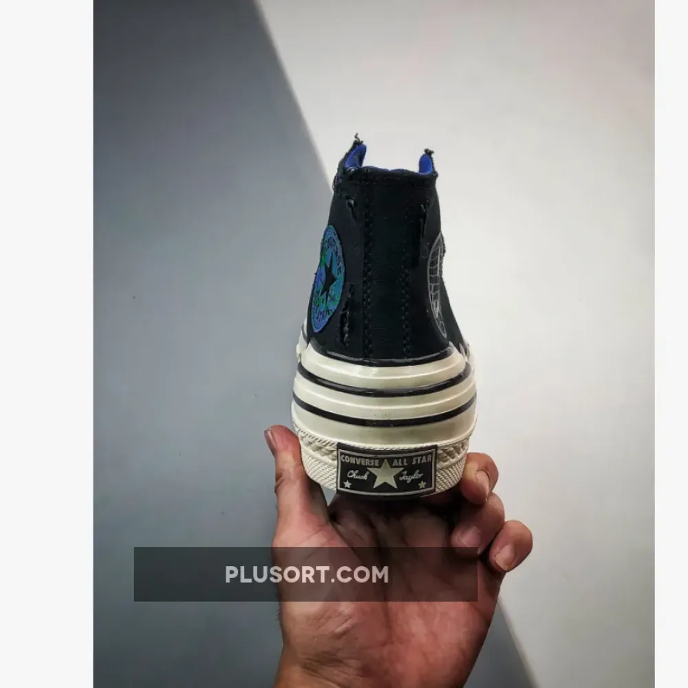 Converse Chuck 70 Hacked Heel Tear Away Black/Iron Grey/Blue A02407C