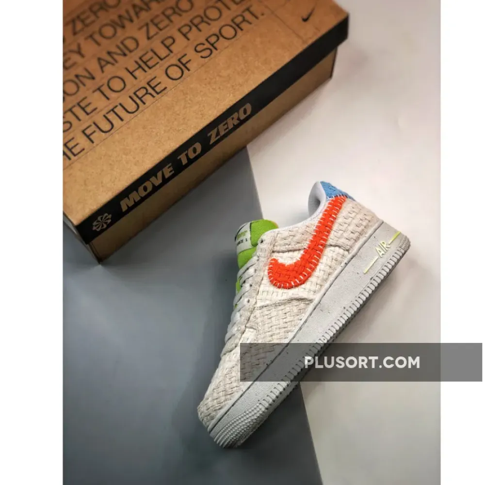 Nike Air Force 1 “Hemp” White/Orange-Blue-Green  DV2112-001