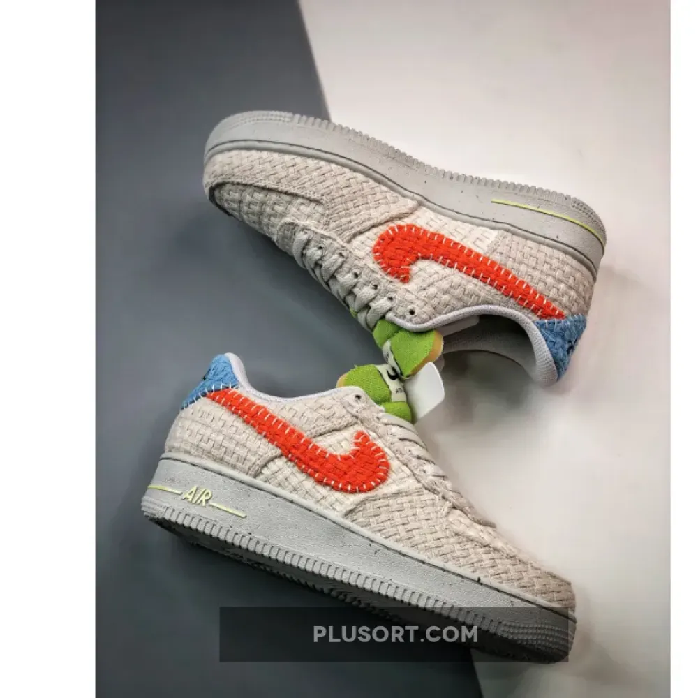 Nike Air Force 1 “Hemp” White/Orange-Blue-Green  DV2112-001