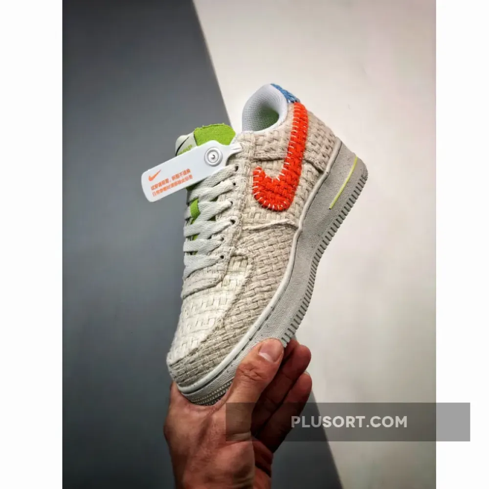 Nike Air Force 1 “Hemp” White/Orange-Blue-Green  DV2112-001