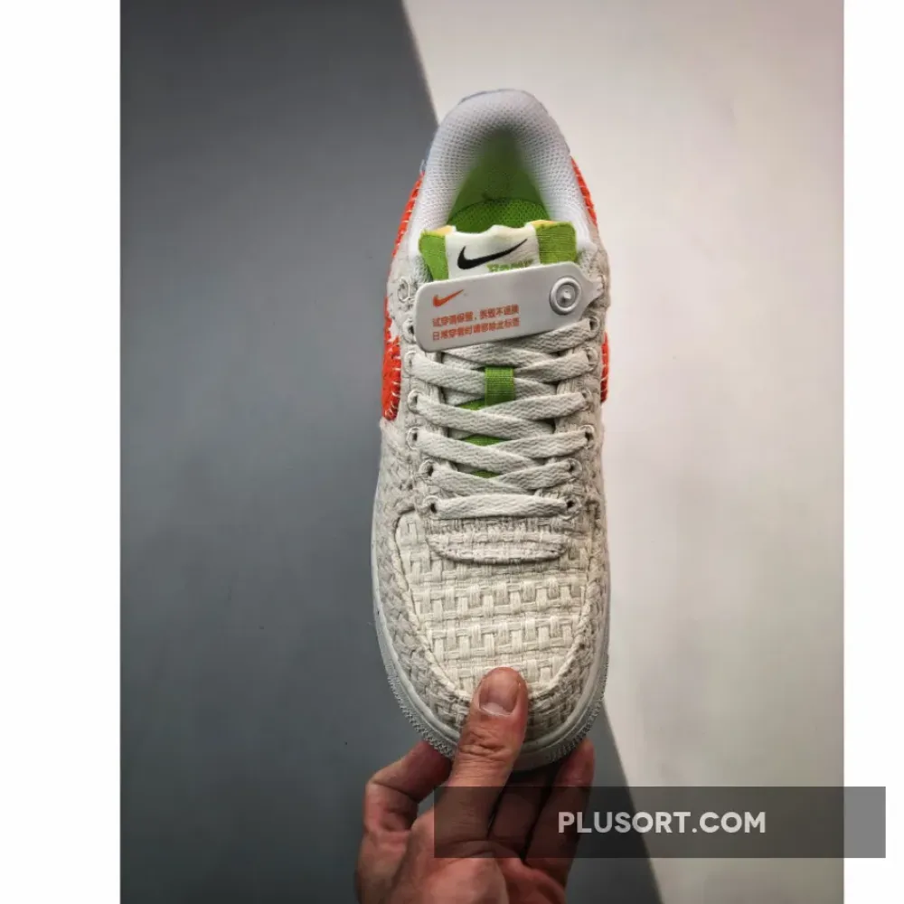 Nike Air Force 1 “Hemp” White/Orange-Blue-Green  DV2112-001