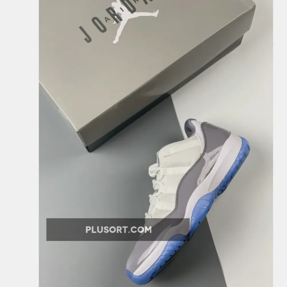 Air Jordan 11 Low White/University Blue/Cement Grey  AV2187-140
