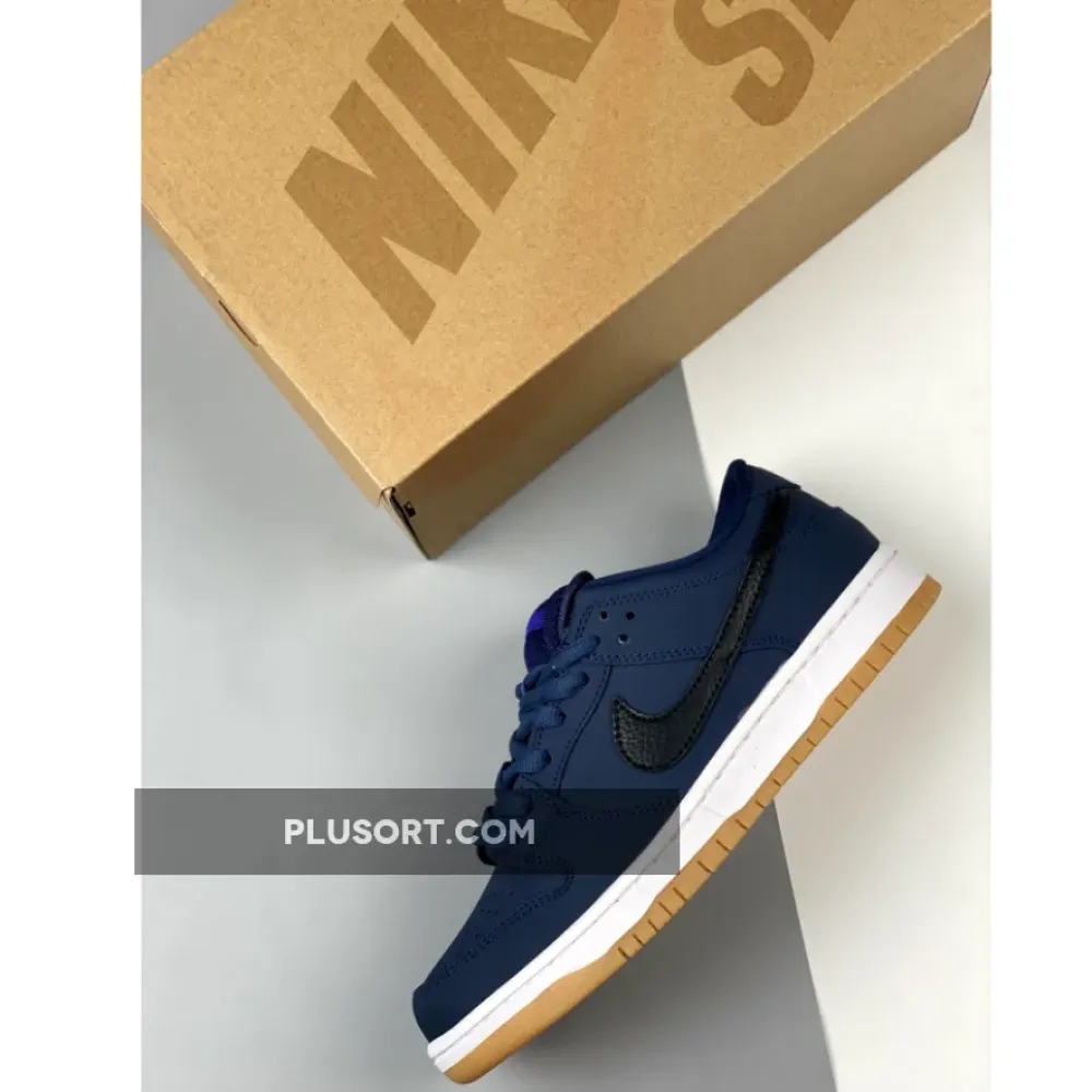 Nike SB Dunk Low Pro ISO Midnight Navy/White-Gum  CW7463-401