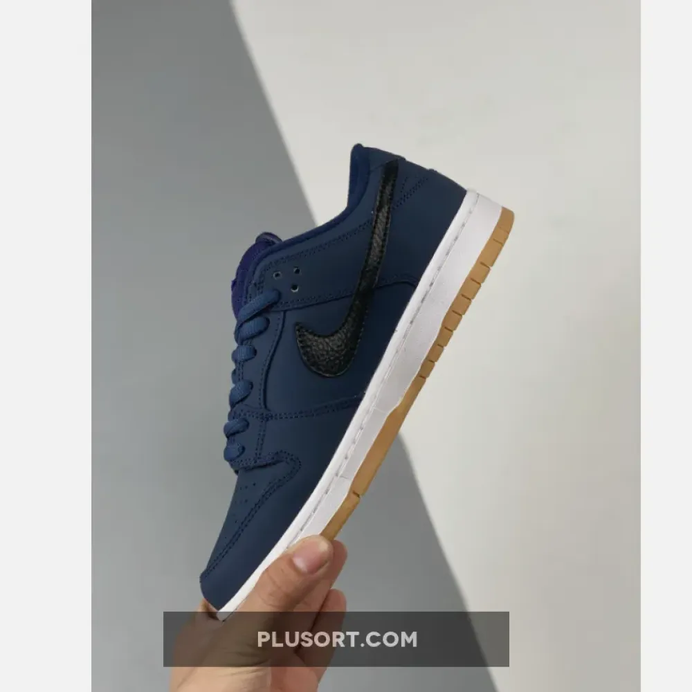 Nike SB Dunk Low Pro ISO Midnight Navy/White-Gum  CW7463-401
