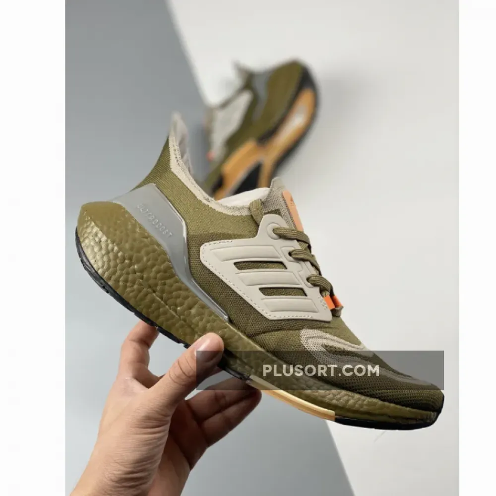 adidas Ultra Boost 22 Orbit Green Beam Orange  GX9140