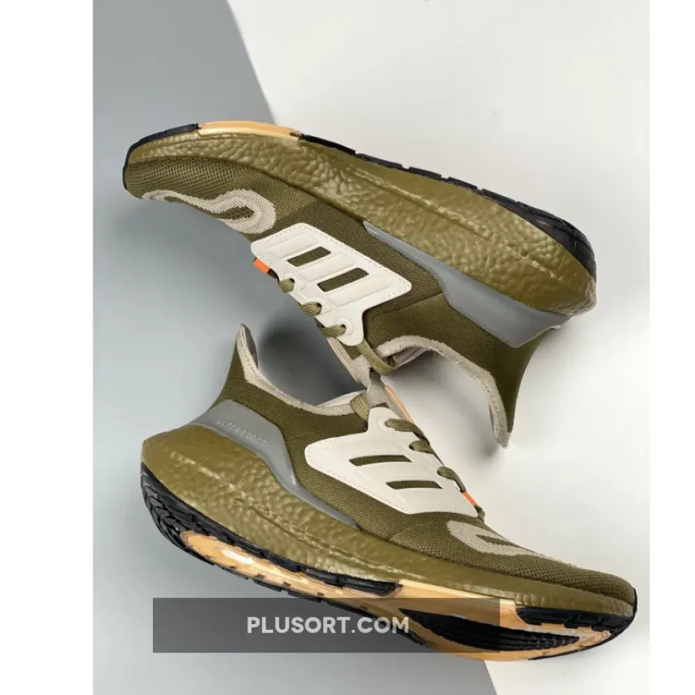 adidas Ultra Boost 22 Orbit Green Beam Orange  GX9140