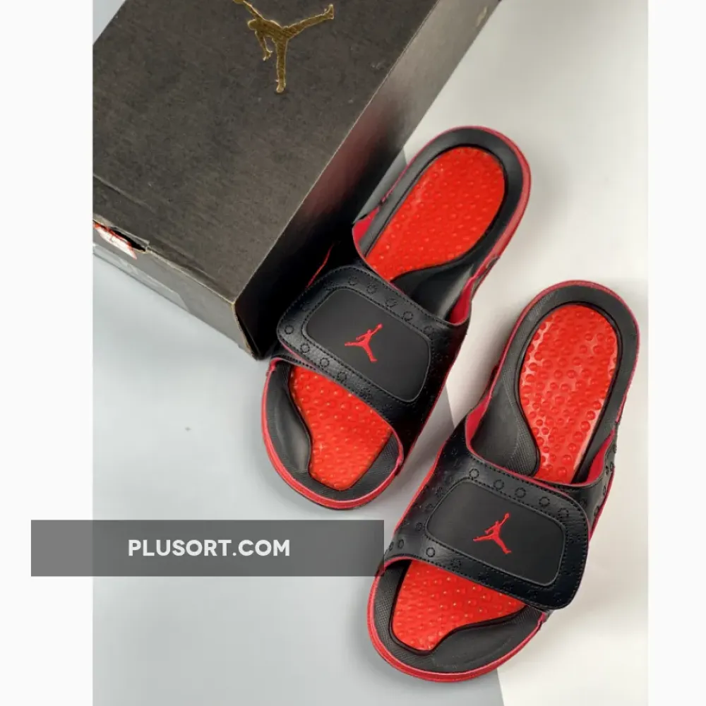 Jordan Hydro 13 Slide ‘Bred’ Black Red  684915-001