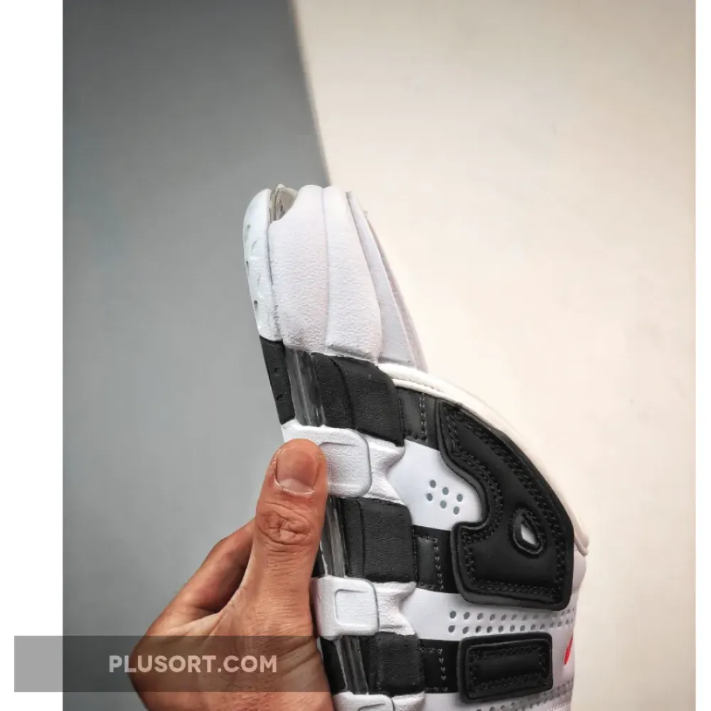 Nike Air More Uptempo Slide White Red Black  FB7815-100