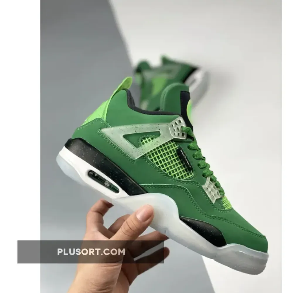 Air Jordan 4 Retro Wahlburgers PE Green White