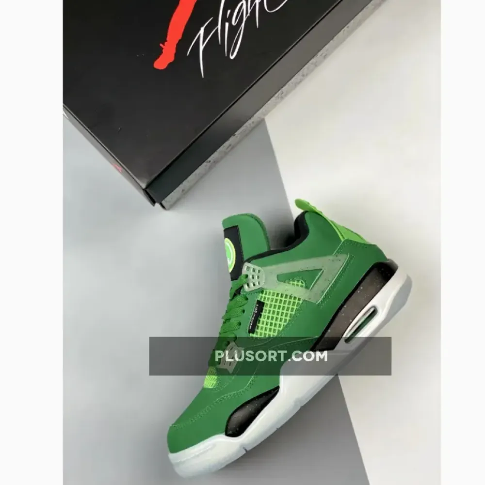 Air Jordan 4 Retro Wahlburgers PE Green White