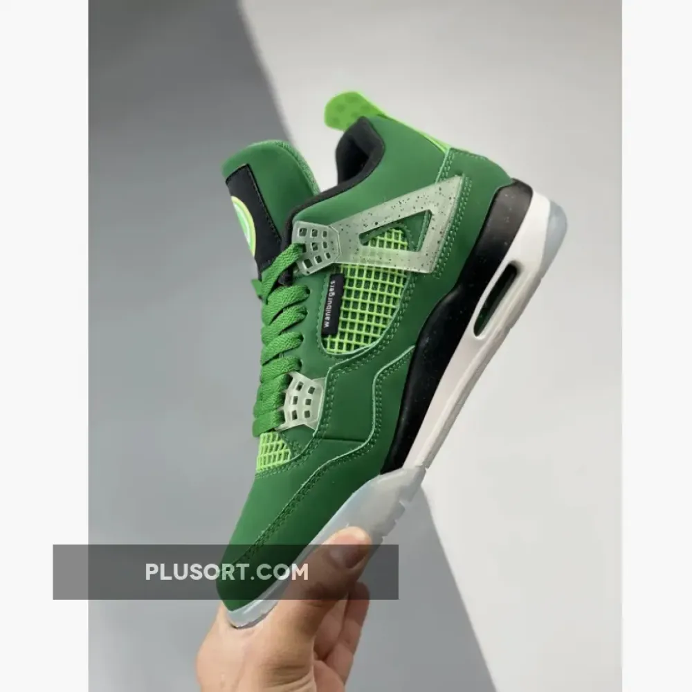 Air Jordan 4 Retro Wahlburgers PE Green White