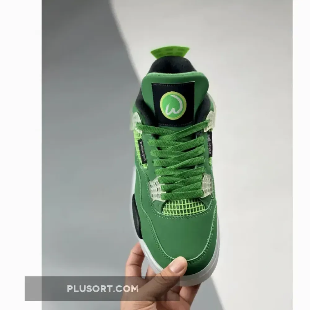 Air Jordan 4 Retro Wahlburgers PE Green White