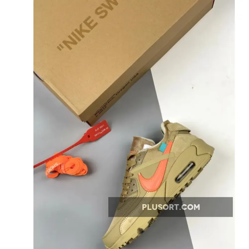 OFF-WHITE x Nike Air Max 90 Desert Ore  AA7293-200