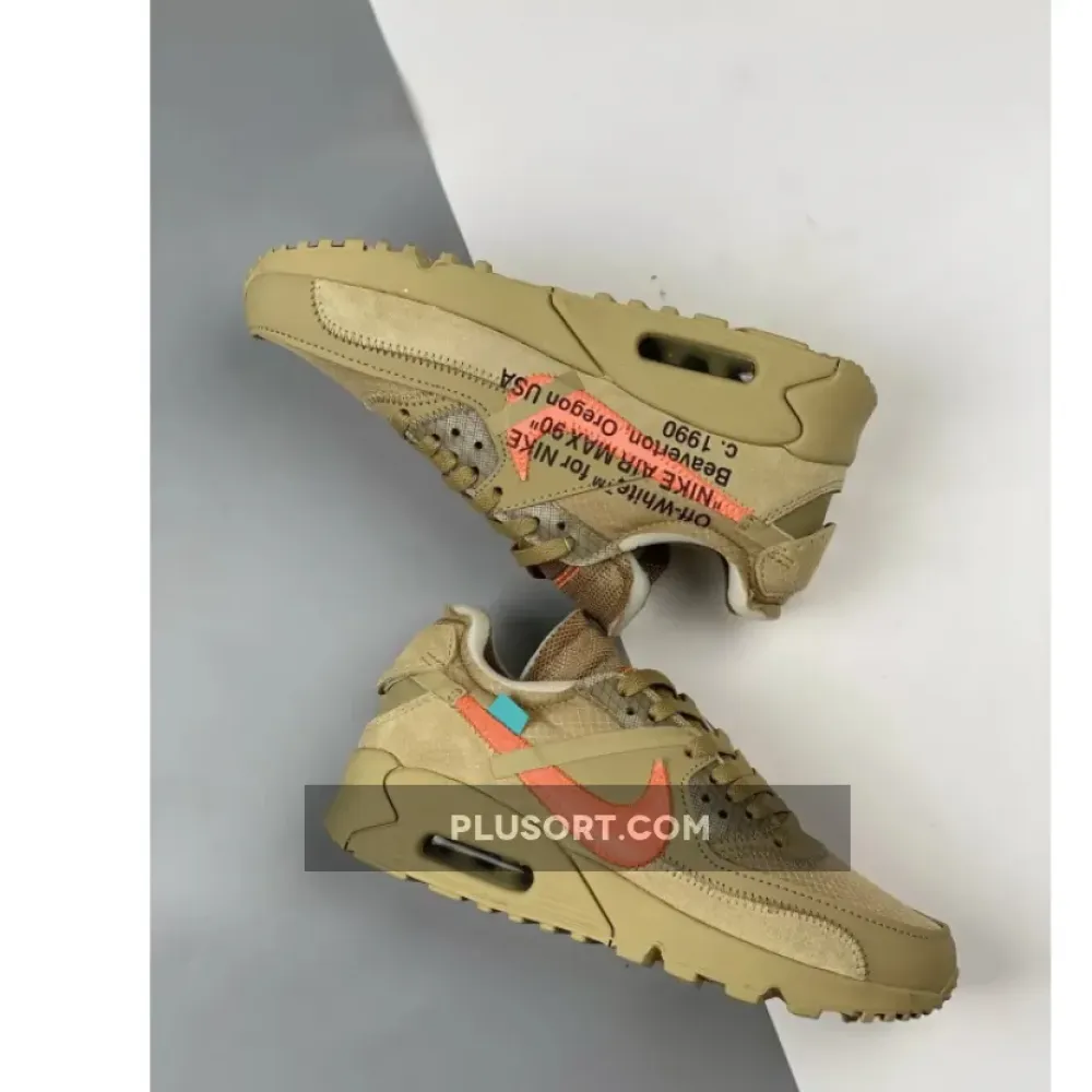 OFF-WHITE x Nike Air Max 90 Desert Ore  AA7293-200