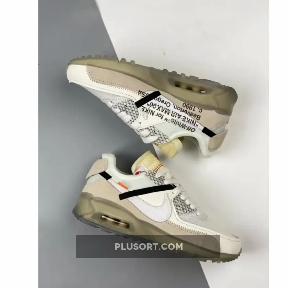 OFF-WHITE x Nike Air Max 90 Sail/White-Muslin  AA7293-100
