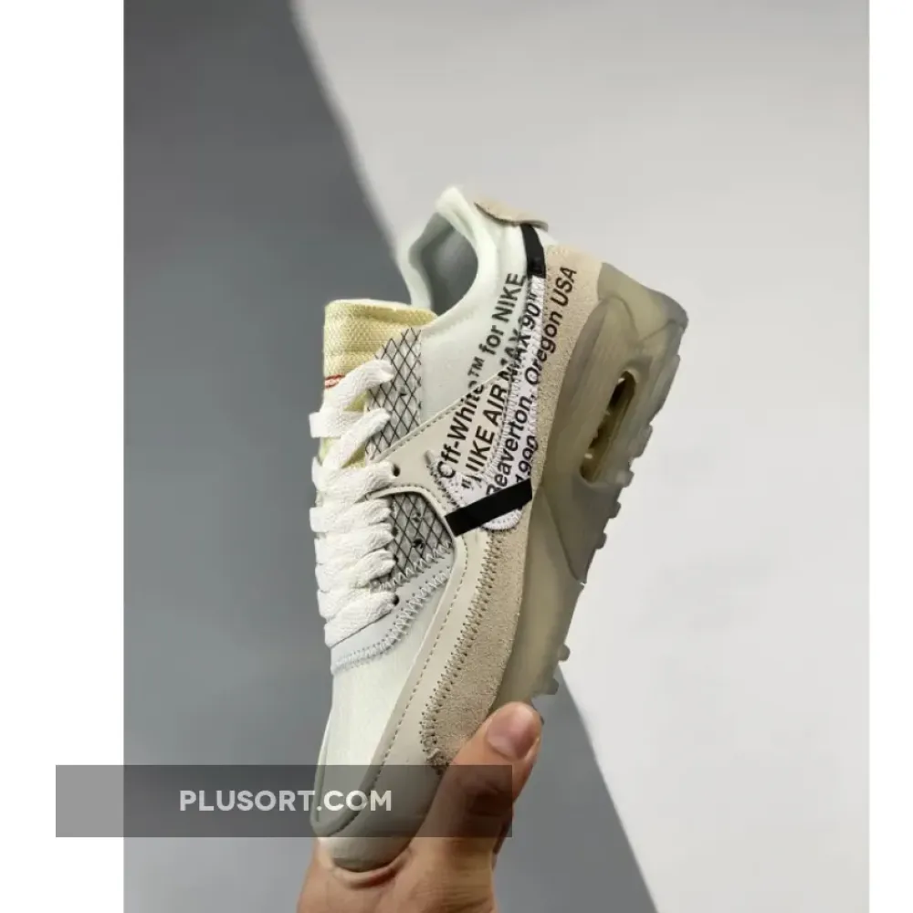 OFF-WHITE x Nike Air Max 90 Sail/White-Muslin  AA7293-100