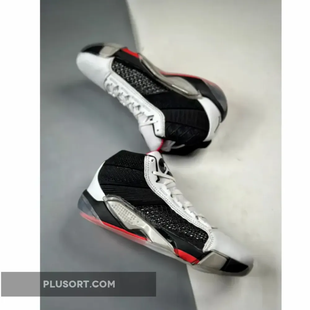 Air Jordan 38 “Fundamentals” White/Siren Red/Black  DZ3356-106