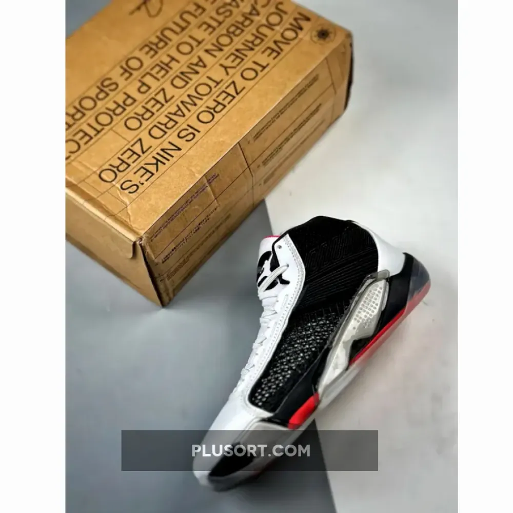Air Jordan 38 “Fundamentals” White/Siren Red/Black  DZ3356-106