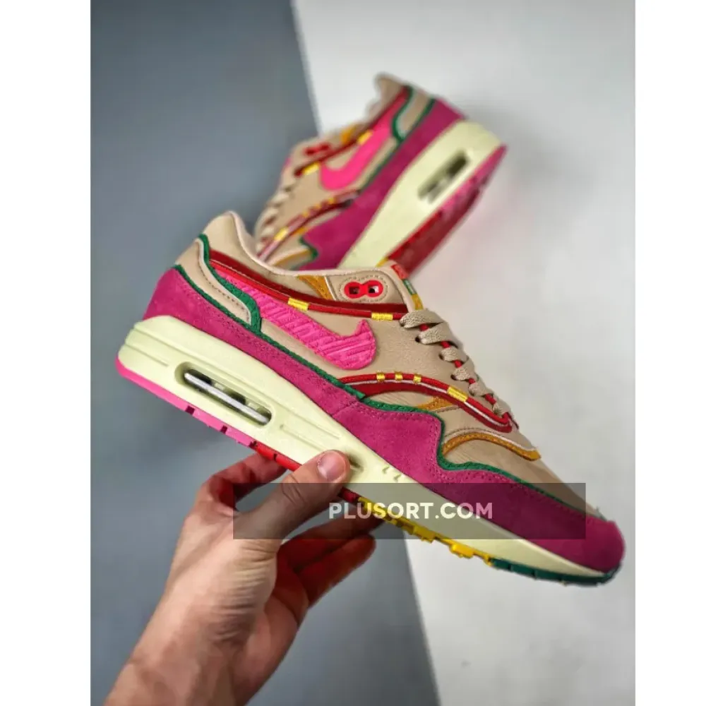 The Familia x Nike Air Max 1 Hemp/Pinksicle-Sanddrift  FN0598-200