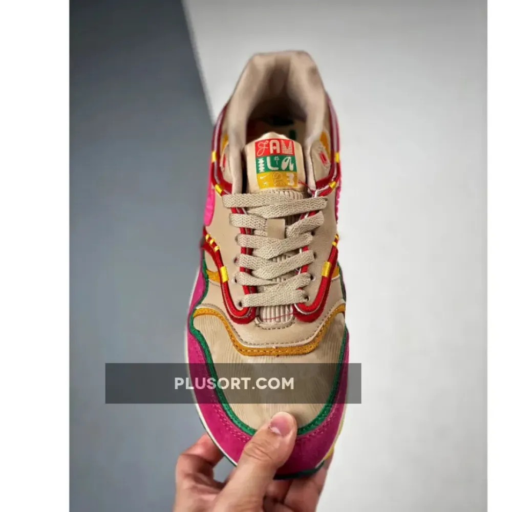 The Familia x Nike Air Max 1 Hemp/Pinksicle-Sanddrift  FN0598-200