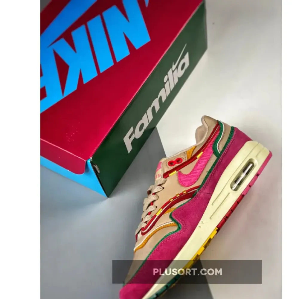 The Familia x Nike Air Max 1 Hemp/Pinksicle-Sanddrift  FN0598-200