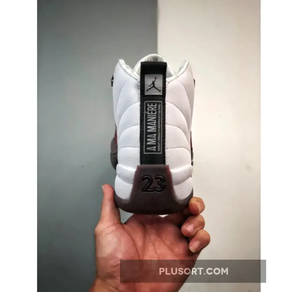 A Ma Maniére x Air Jordan 12 White/Black-Burgundy Crush  DV6989-100