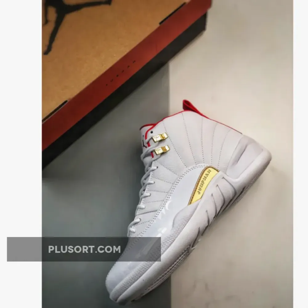 Air Jordan 12 “FIBA” White/Red-Metallic Gold 130690-107