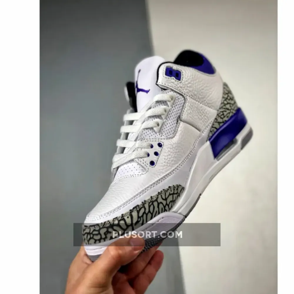 Panda x Air Jordan 3 White/Black-Dark Iris