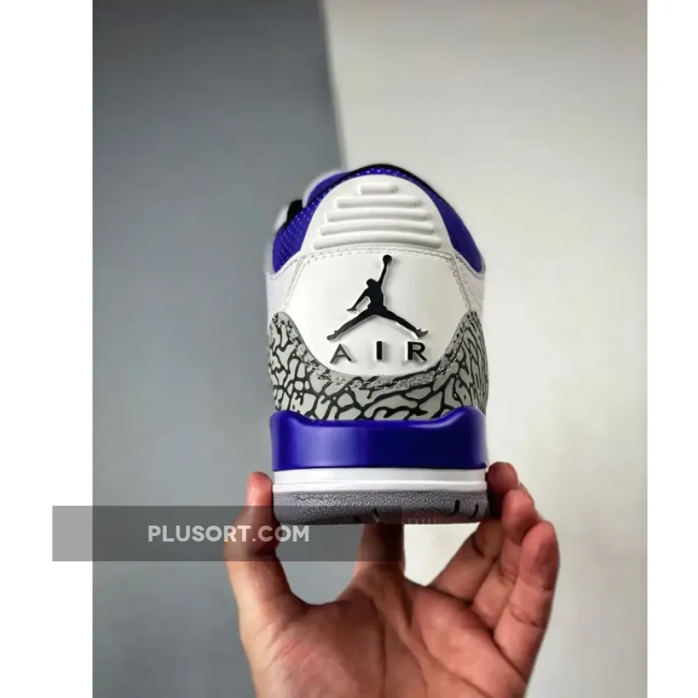 Panda x Air Jordan 3 White/Black-Dark Iris