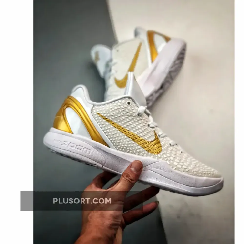 Nike Kobe 6 Protro “BHM” White/Metallic Gold