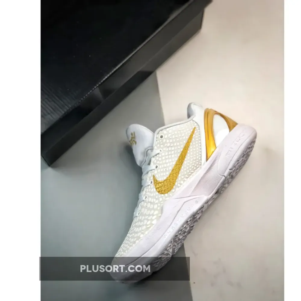 Nike Kobe 6 Protro “BHM” White/Metallic Gold