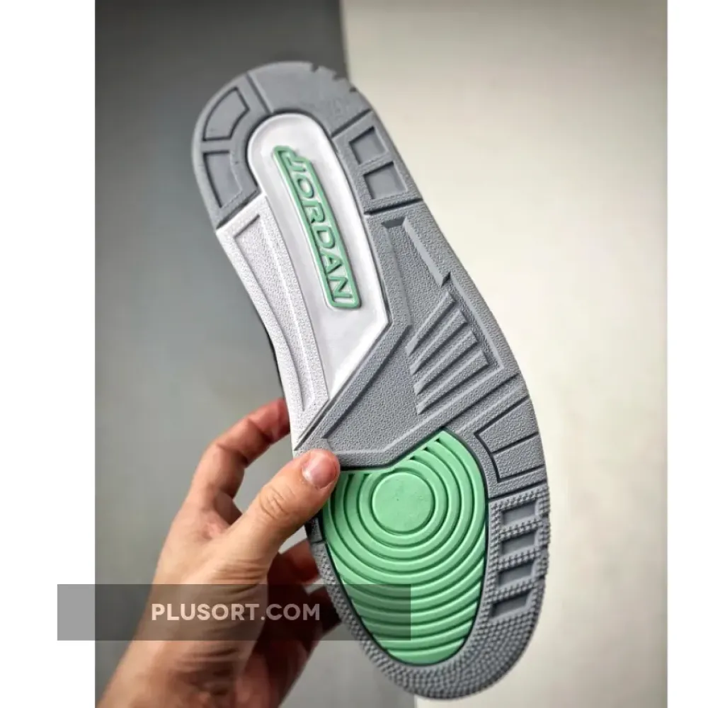 Air Jordan 3 Black/Green Glow-Wolf Grey-White  CT8532-031