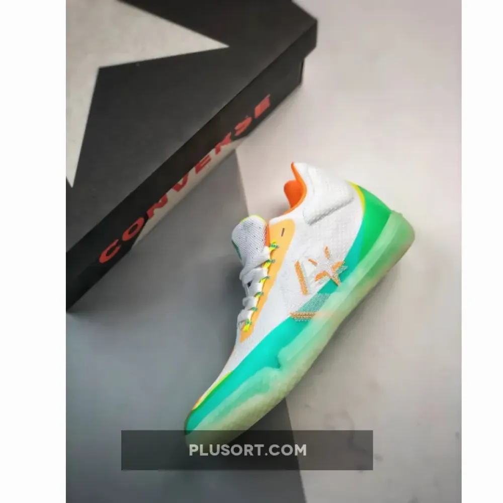 Converse All Star BB Evo Mid ‘Hi‑Vis’ White Green Glow  169511C