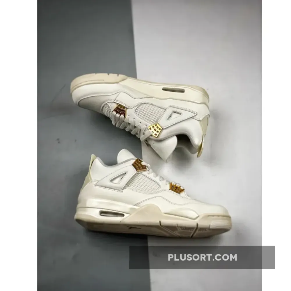 Air Jordan 4 Sail/Metallic Gold-Black  AQ9129-170