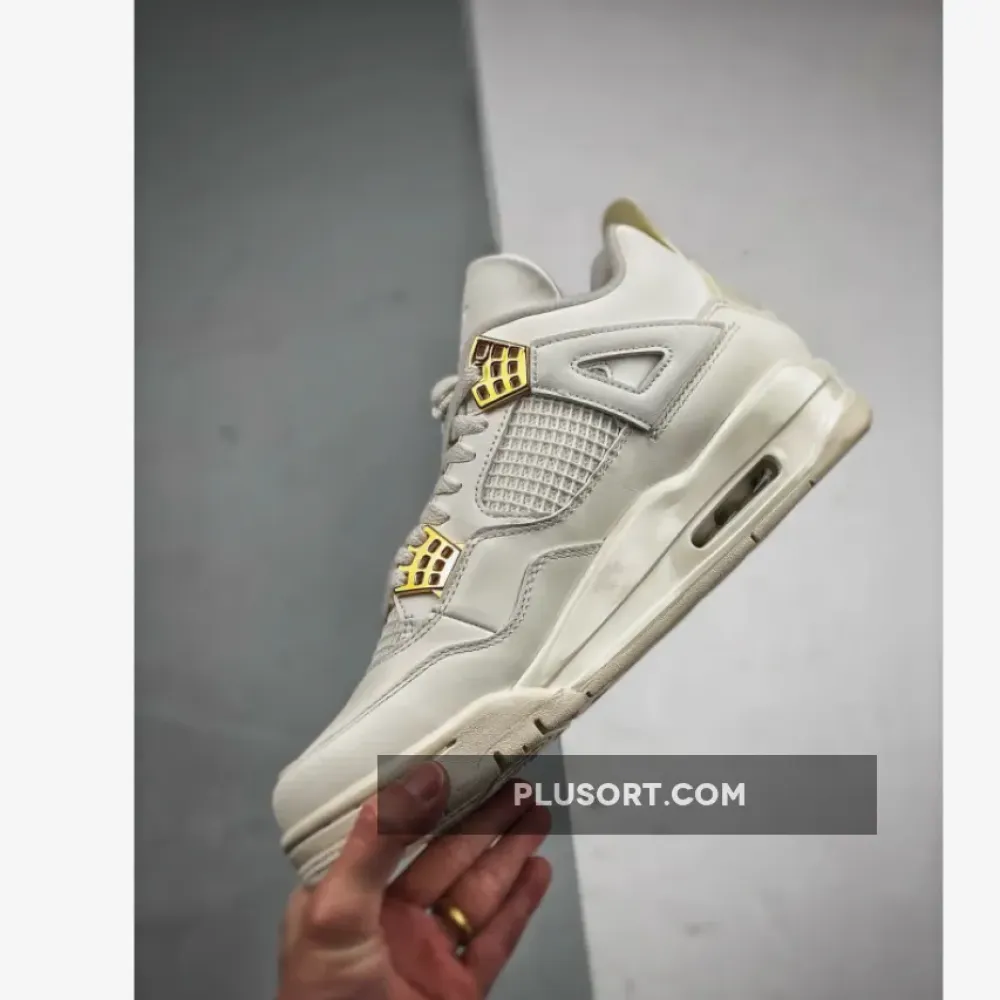 Air Jordan 4 Sail/Metallic Gold-Black  AQ9129-170