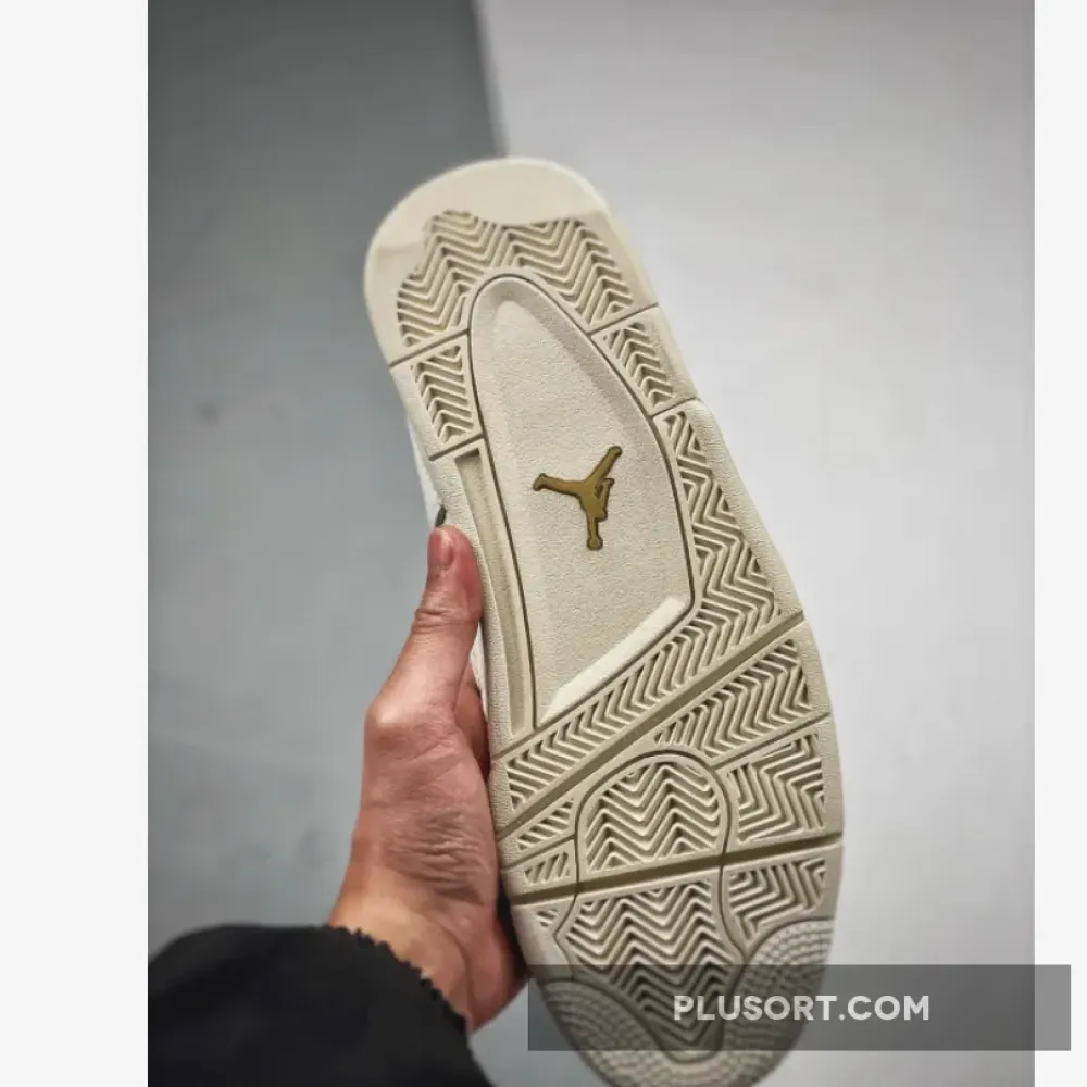 Air Jordan 4 Sail/Metallic Gold-Black  AQ9129-170