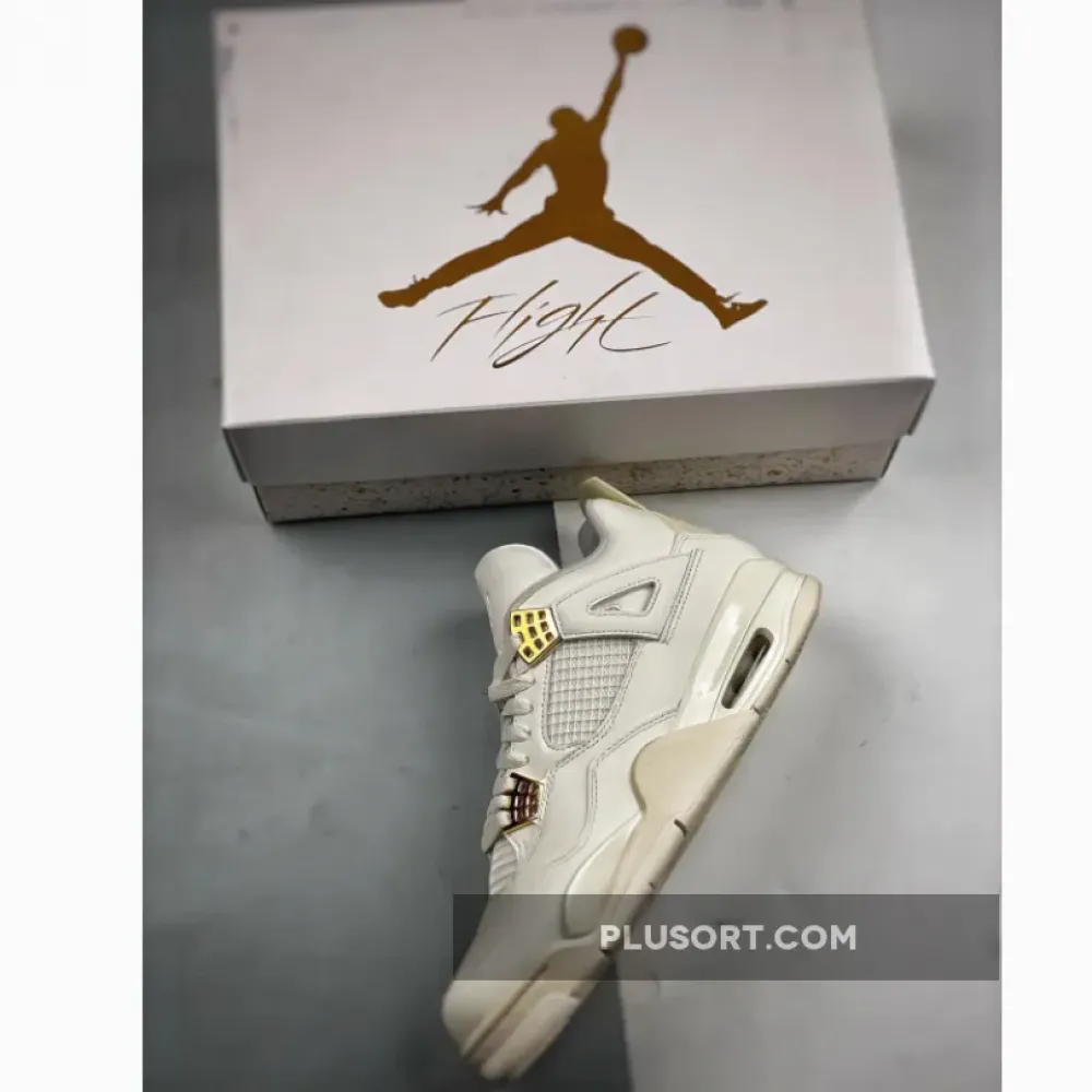 Air Jordan 4 Sail/Metallic Gold-Black  AQ9129-170