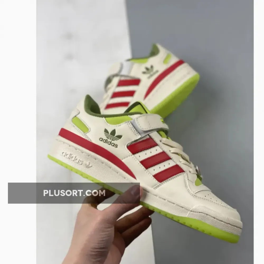 The Grinch x adidas Forum Low Cream White/Solar Slime  ID3512