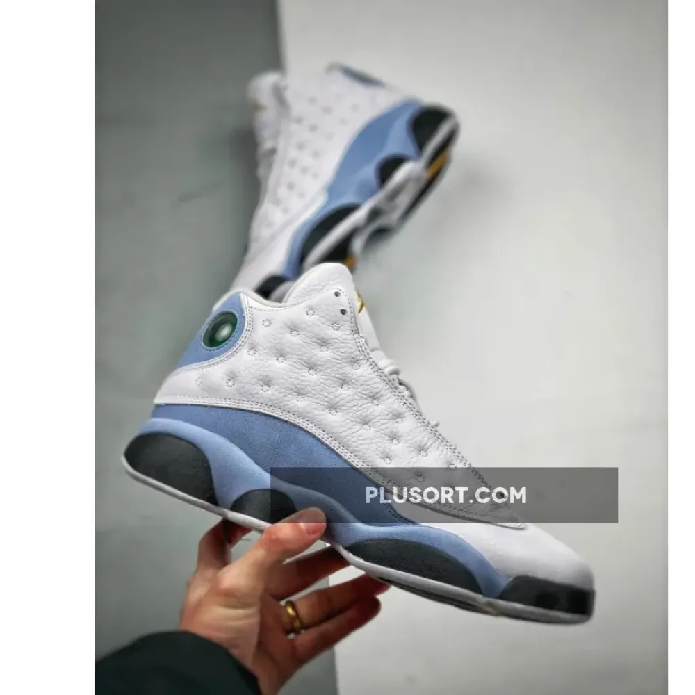 Air Jordan 13 White/Yellow Ochre-Blue Grey-Black  414571-170