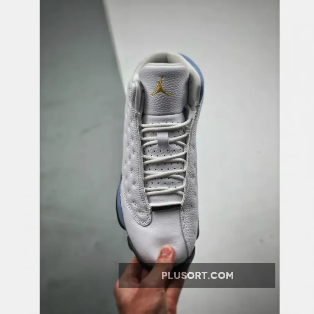 Air Jordan 13 White/Yellow Ochre-Blue Grey-Black  414571-170