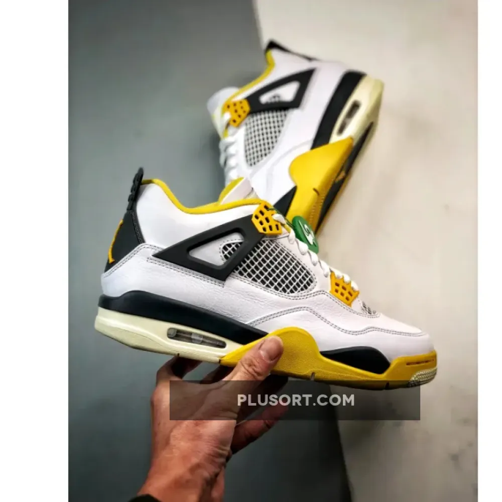 Air Jordan 4 White/Coconut Milk-Vivid Sulfur  AQ9129-101