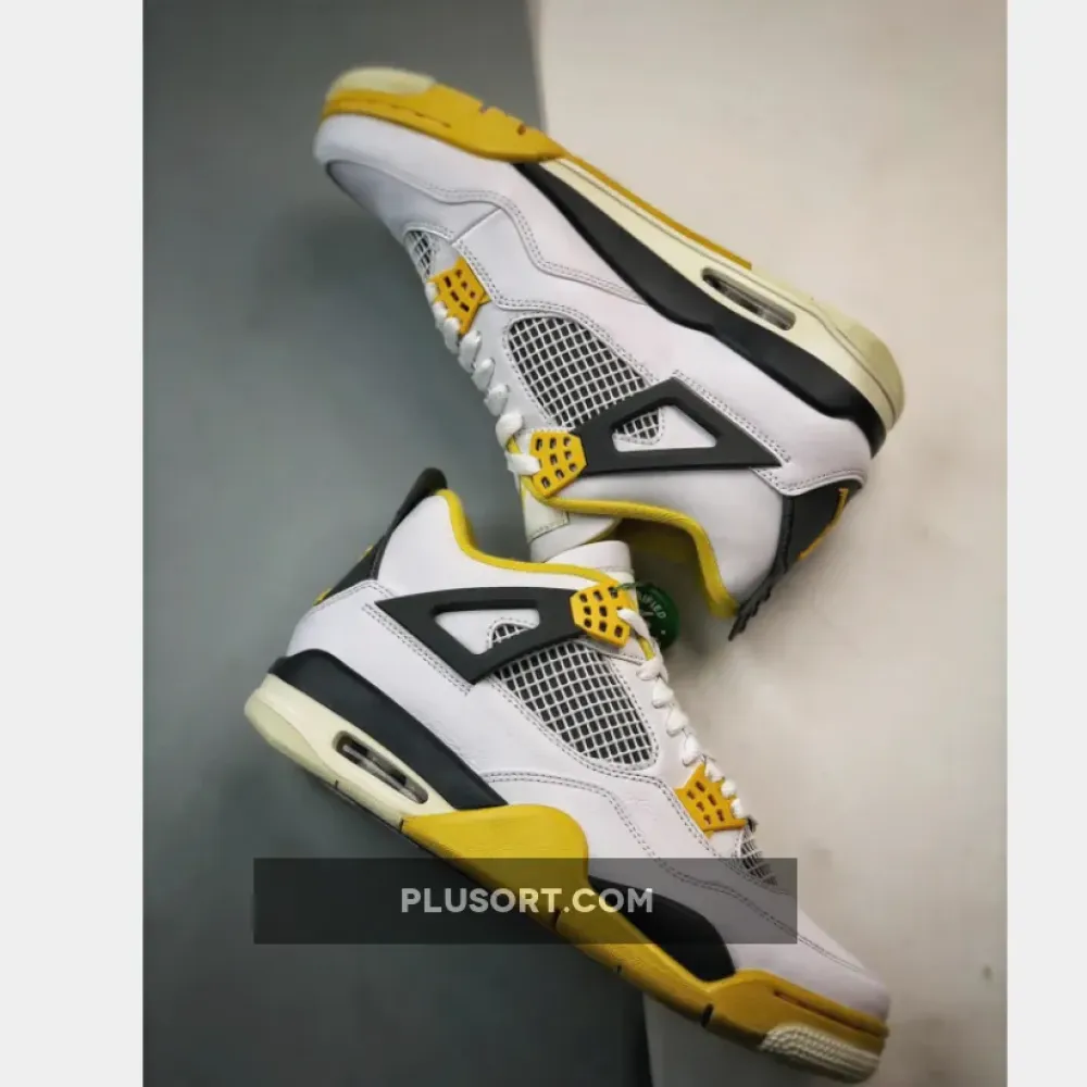Air Jordan 4 White/Coconut Milk-Vivid Sulfur  AQ9129-101