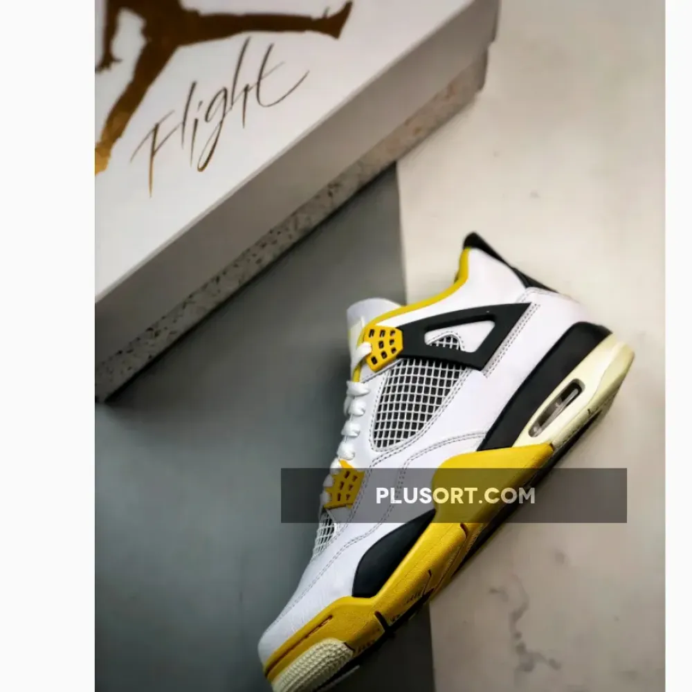 Air Jordan 4 White/Coconut Milk-Vivid Sulfur  AQ9129-101
