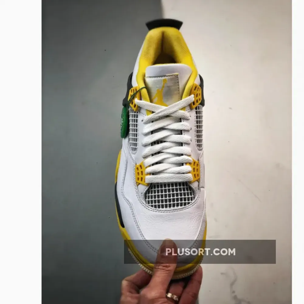 Air Jordan 4 White/Coconut Milk-Vivid Sulfur  AQ9129-101