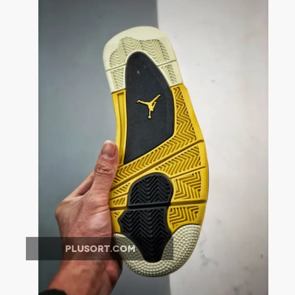 Air Jordan 4 White/Coconut Milk-Vivid Sulfur  AQ9129-101