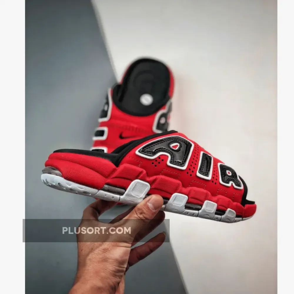 Nike Air More Uptempo Slide “Red/Black” FJ6305-600 FJ6035-600