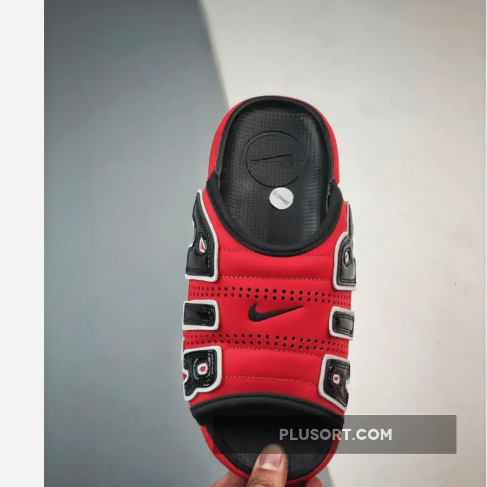 Nike Air More Uptempo Slide “Red/Black” FJ6305-600 FJ6035-600