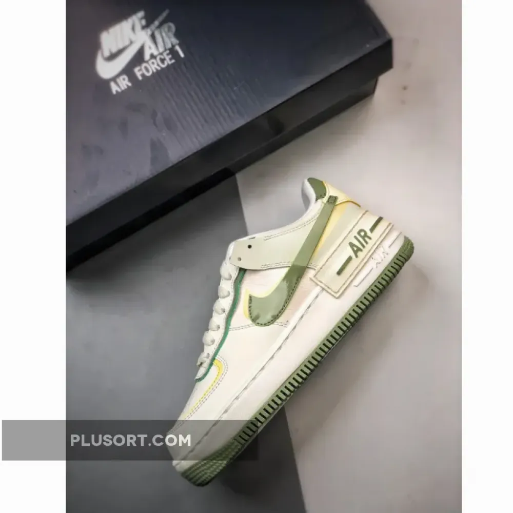 Nike Air Force 1 Shadow Pale Ivory Oil Green  FN6335-101